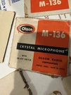 Vintage Olson Radio Crystal Microphone M-136 1950S. Fixed Price $46.00.