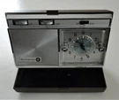 Midcentury Westinghouse Model H968PLA Travel Alarm Clock Am Radio Brown Japan 9V. Fixed Price $39.99.