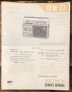 Sony CFM-23 Radio Cassette Revised Service Manual *original* #1. Fixed Price $14.97.