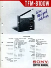 Sony TFM-8100W Fm/ Am/ Vhf Wb Portable Radio Service Manual + Supplement. Fixed Price $23.39.