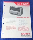 Sony ICF-C820W Fm/am Digital Clock Radio Original Service Manual Schematic M017X. Fixed Price $27.95.