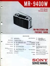 Sony MR-9400W Fm/ Stereo/ Am Portable Radio Service Manual. Fixed Price $19.99.