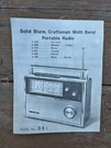Solid State Craftsman Multi Band Portable Radio Flyer 331 Old Vtg. Fixed Price $44.98.