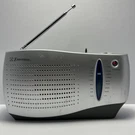 Emerson RP6288 Am/fm Portable Antenna Radio Silver Tested Only. Fixed Price $16.16.