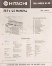 Hitachi Model TRK-5305H Service Manual Original. Fixed Price $20.00.