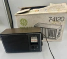 Vtg General Electric Am/fm Radio Model 7-4120-A Wood Grain Tested With Box. Fixed Price $14.99.