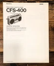 Sony CFS-400 Radio / Boombox Owners User Manual *original*. Fixed Price $24.97.