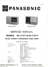 Panasonic Service Manual RE-7127 & RE-7327. Fixed Price $15.99.