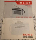 Sony TFM-6150W Fm/am Portable Radio Original Service Manual Schematic M150X. Fixed Price $14.79.