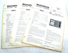 Westinghouse Service Manuals For Clock Radios (25) Original 5AA. Fixed Price $14.95.