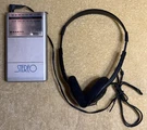 Vintage Sanyo RP55 Portable Am/fm Stereo Radio With Headset - Tested Working. Fixed Price $8.96.