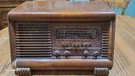 Large Antique 1941 Philco Slant Tabletop Radio Model 41-255 Powers Up! Claw Feet. Fixed Price $220.00.