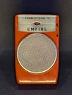 Vintage TRANSISTOR-6 Empire Am Radio With Leather Case. Fixed Price $44.00.