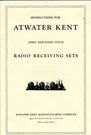 Instructions For Atwater Kent Open Mounted Sets (breadboards). Fixed Price $14.95.