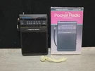 Vintage 1992 Realistic Pocket Am/fm Radio 12-275 W/box & Earphone Open. Fixed Price $34.99.