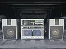 Vintage Sears Lxi Am/fm Stereo Receiver Double Cassette System & Speakers Tested. Fixed Price $89.99.