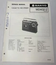 Vintage Sanyo Service Manual Model Number 2402-2. Fixed Price $10.00.