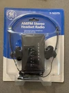 Ge Am/fm Stereo Headset Radio 7-1637S Belt Clip W/ New. Fixed Price $25.00.