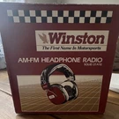 Winston Am/fm Headphone Radio HP-10000 Solid State Red Black Rotary Controls. Fixed Price $25.99.
