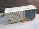Vintage 1964 Rca Victor Am Working Clock Radio White And Blue Mid Century. Fixed Price $119.95.