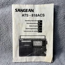 Sangean Ats 818 Acs Manual Vintage 381A304. Fixed Price $14.99.