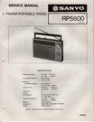 Sanyo Rp 5800 Fm/am Portable Radio Service Manual. Fixed Price $13.00.