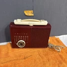 J Vintage 1959 Mid-century Philco Scantenna Red Radio G-681, Rare. Untested. Fixed Price $75.95.