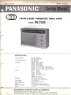 Panasonic Service Manual For RE-7129. Fixed Price $22.99.