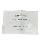 Vintage Electrobrand Am-fm Stereo Car Radio Model 6452 Instruction Manual Only. Fixed Price $8.99.