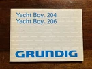 Grundig Yacht Boy 204 206 Owner's Manual 15-BAND World Receiver Radio Shortwave. Fixed Price $19.99.