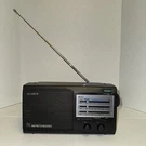 Sony ICF-34 Portable Radio Band Am Fm Tv Weather Plug-in Batteries Works. Fixed Price $19.99.