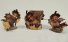 (3) Vintage Oak Leaf Face Candle Holders Anthropomorphic Innovation Fall Decor. Fixed Price $39.95.