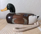 Telemania Wooden Mallard Duck Landline Phone Vintage Retro Untested. Fixed Price $85.00.