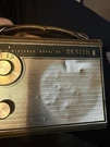 Zenith Long Distance Royal 66 Am Radio, Leather Case W/carry Handle.antique Vtg. Fixed Price $150.00.