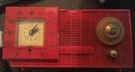 Watermelon Pink Vintage Retro 1957 Olympic Model 408 Tube Am Clock Radio. Fixed Price $55.00.