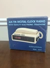 Vintage International Am/fm Telephone Clock Radio Model 2040T New Box 1990S. Fixed Price $49.99.