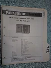 Panasonic RC-7538 Service Manual Original Repair Book Clock Radio. Fixed Price $19.99.