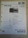 Sony Service Manual ICF-780 2 Band Radio/receiver Original Repair. Fixed Price $9.48.