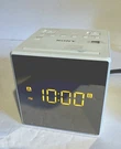 Retro Sony Cube Fm/am Radio Alarm Clock ICF-C1 White W/ Amber Led Mirror Finish!. Fixed Price $19.99.
