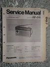 Panasonic RF-516 Service Manual Original Repair Book Radio Am/fm Portable. Fixed Price $19.98.