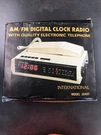 Vintage International Am/fm Telephone Clock Radio Model 2040T New Box 1990S. Fixed Price $65.00.