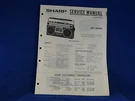 Sharp GF-4545 Radio Cassette Deck Service Manual. Fixed Price $19.98.