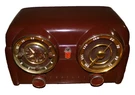 *nonworking* Vintage Crosley D-25 Maroon Dashboard Tube Bakelite Radio Clock. Fixed Price $174.99.