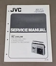 Jvc Cassette Recorder Model RC-345JW Service Manual D-3124. Fixed Price $54.95.