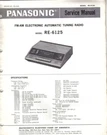 Panasonic Service Manual RE-6125 (pdf E-format). Fixed Price $16.99.