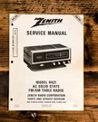 Zenith R421 Radio Service Manual *original*. Fixed Price $14.97.