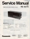 Panasonic RE-6270 Fm/am Table Radio W/digital Clock Service Manual. Fixed Price $10.40.