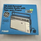 New General Electric Fm/am Personal Portable Radio With Two Way Power 7-2660. Fixed Price $79.99.