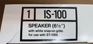 Nutone IS-100 Wide Range 6" Speaker. Fixed Price $44.43.