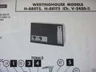 Westinghouse H-880T5 & H-881T5 Radio Photofact. Fixed Price $6.00.